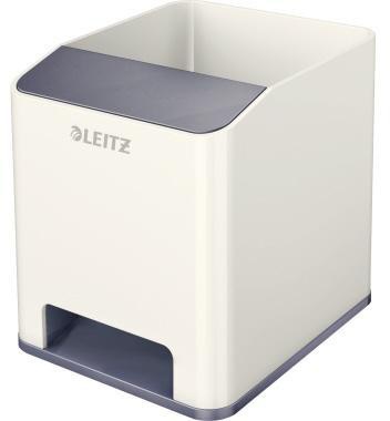 LEITZ Stifteköcher Leitz WOW Duo Colour 9 x 10 x 10,1 cm (B x H x T) Polystyrol grau/weiß