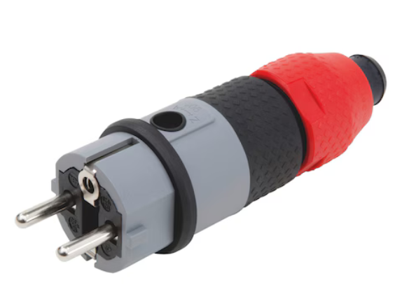 2-Komponenten Schutzkontakt-Stecker für Leitungen bis 3G2,5 mm²