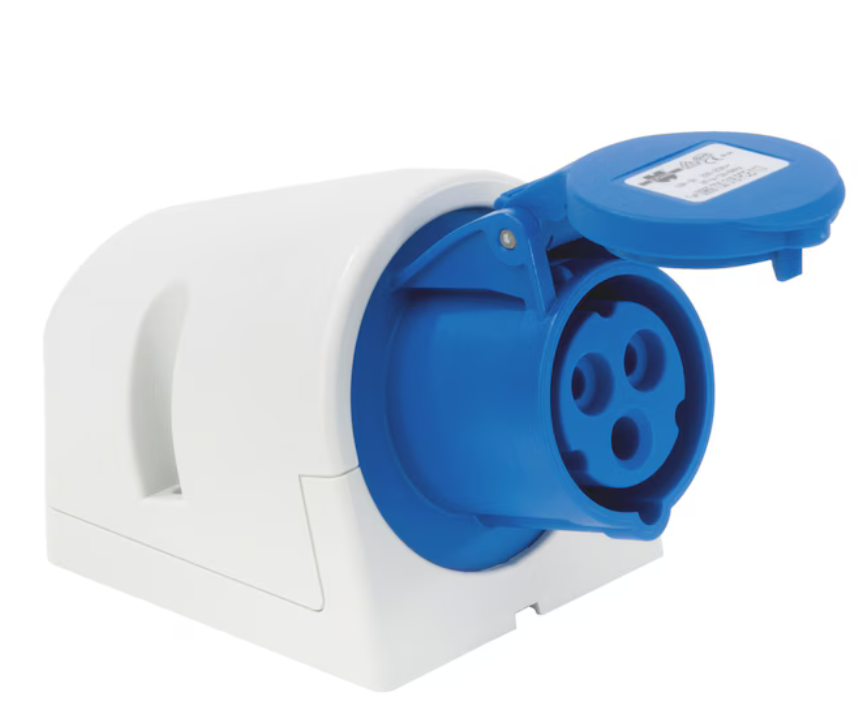 CEE-Wanddose 250/400 V, 6 H I Blau (16 A)