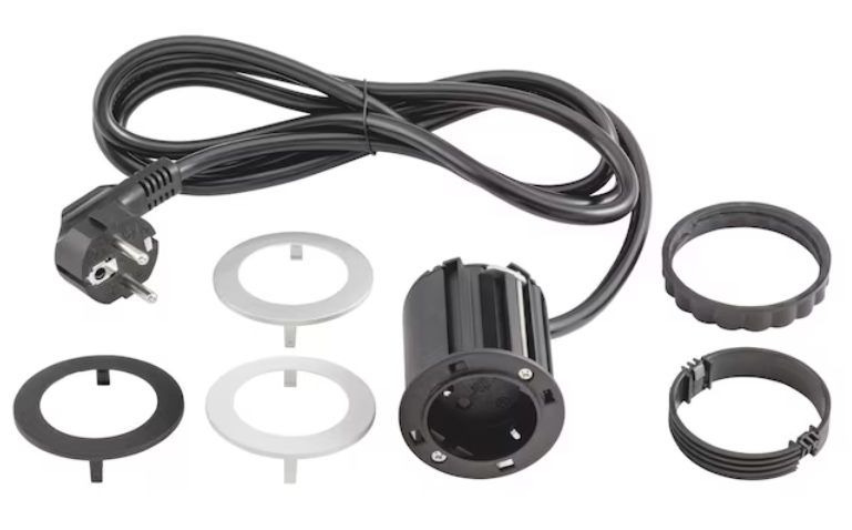 Einbausteckdose EST-7 I Schwarz