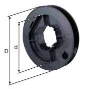 Gurtscheiben Ø 170 mm SW 60 für Rollladengurt 23mm (VE 50)