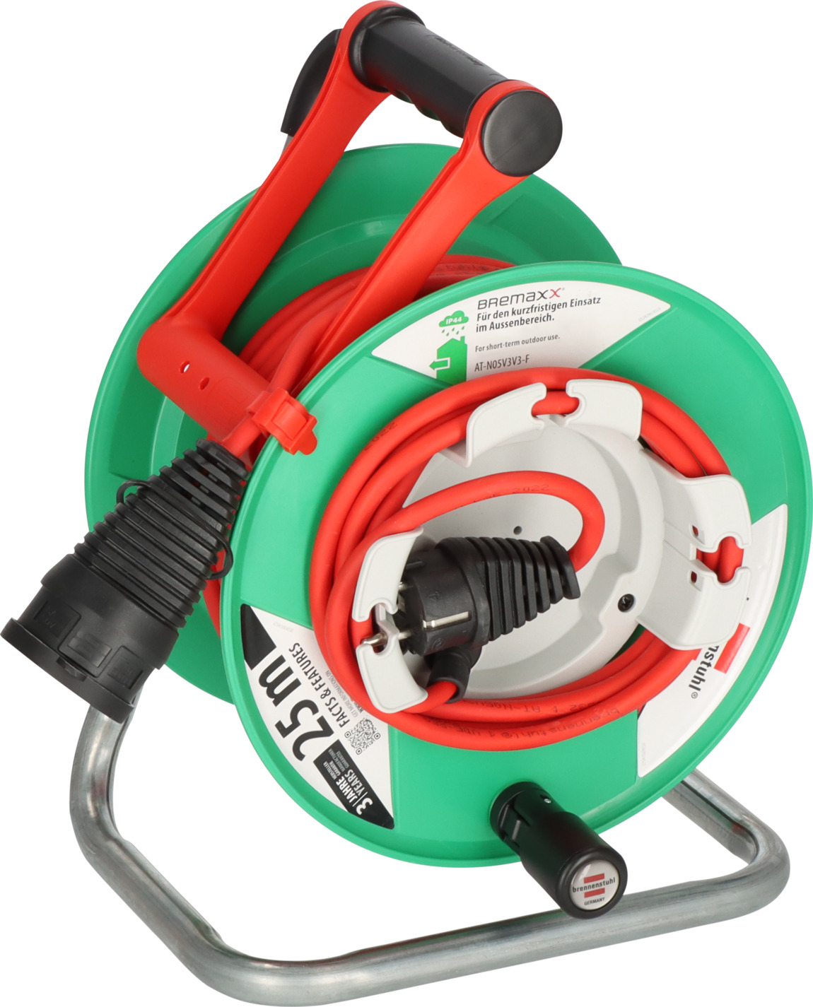 Garant® G IP44 kabeltrommel für den Garten mit 23+2m Kabel in rot