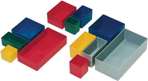 Einsatzkasten 108x108x63mm blau PS f.Sch