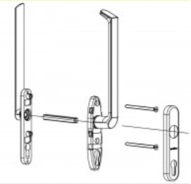 25840900 Handhebel flach F9, außen