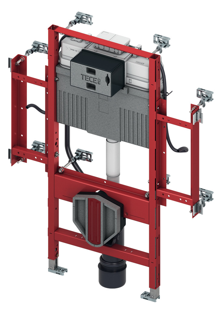 TECEprofil WC-Gerontomodul m. Uni-Spülk. gemäß DIN 18040-1, Bauhöhe 1120 mm