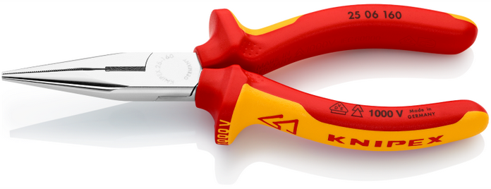 160 mm Knipex Flachrundzange mit Schneide /Gerade