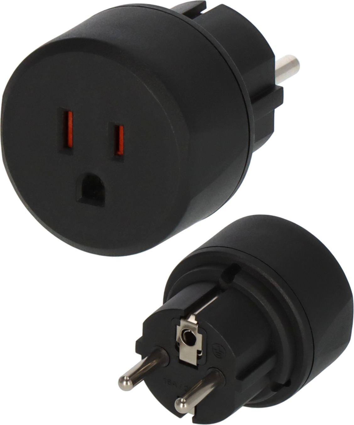 Reisestecker Adapter, Steckdosenadapter Reise (für Schutzkontakt Steckdose und USA, Japan Stecker)
