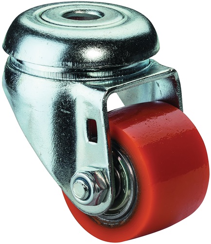 Lenkrolle D.35mm Trgf.100kg m.Rückenloch