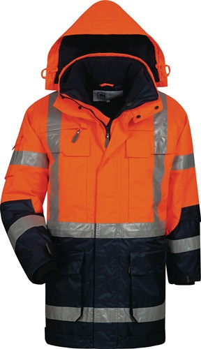 Warnschutzparka Wallace Gr.L orange/mari