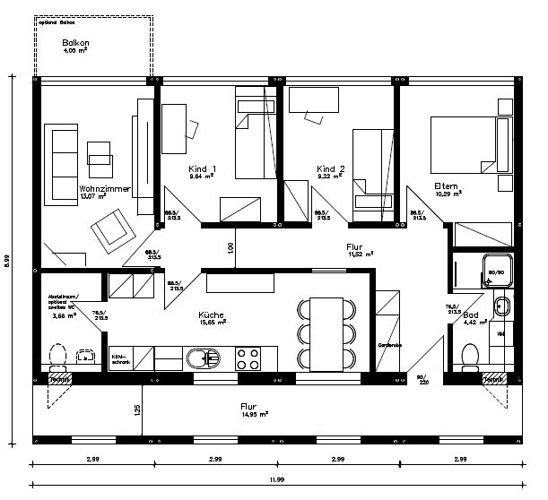 4-Zimmer WG Wohnung | Flatline