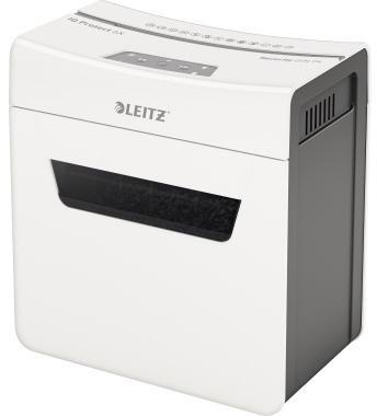 LEITZ Aktenvernichter Leitz IQ 6X Protect Premium P-4 Papier Heftklammern Büroklammern Partikelschnitt weiß
