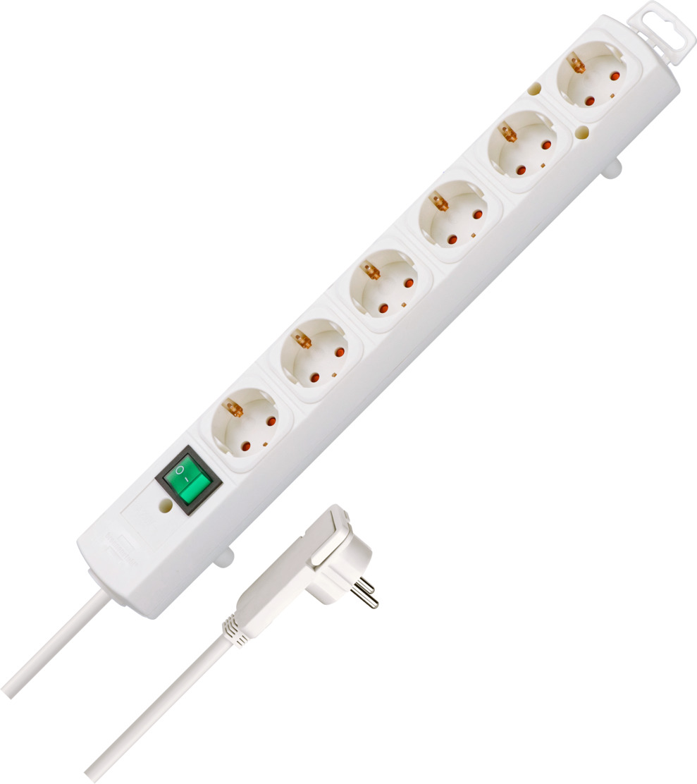 Comfort-Line Plus Steckdosenleiste 6-fach (Mehrfachsteckdose mit Flachstecker)