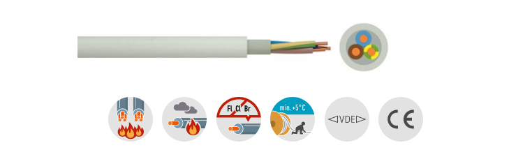 NHXMH-J 1G16mm² halogenfreie Mantelleitung im Zuschnitt