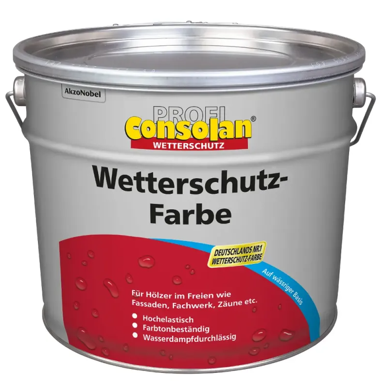 Consolan Profi Wetterschutzfarbe 10 l | Blaugrau