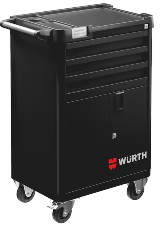 Würth System-Werkstattwagen BASIC 8.4 "Verkehrsschwarz" I 3 Schubladen