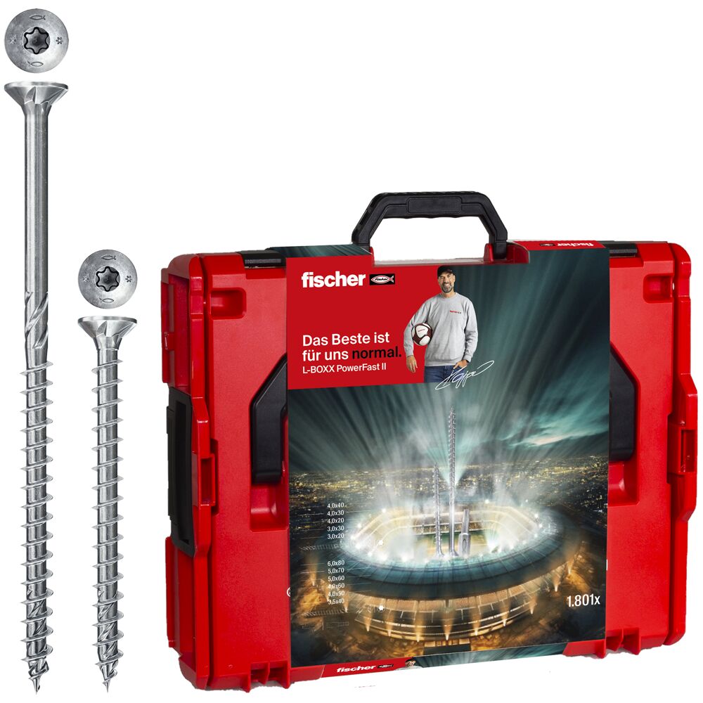 L-BOXX 102 PowerFast II Holzbauschrauben im Set von Fischer