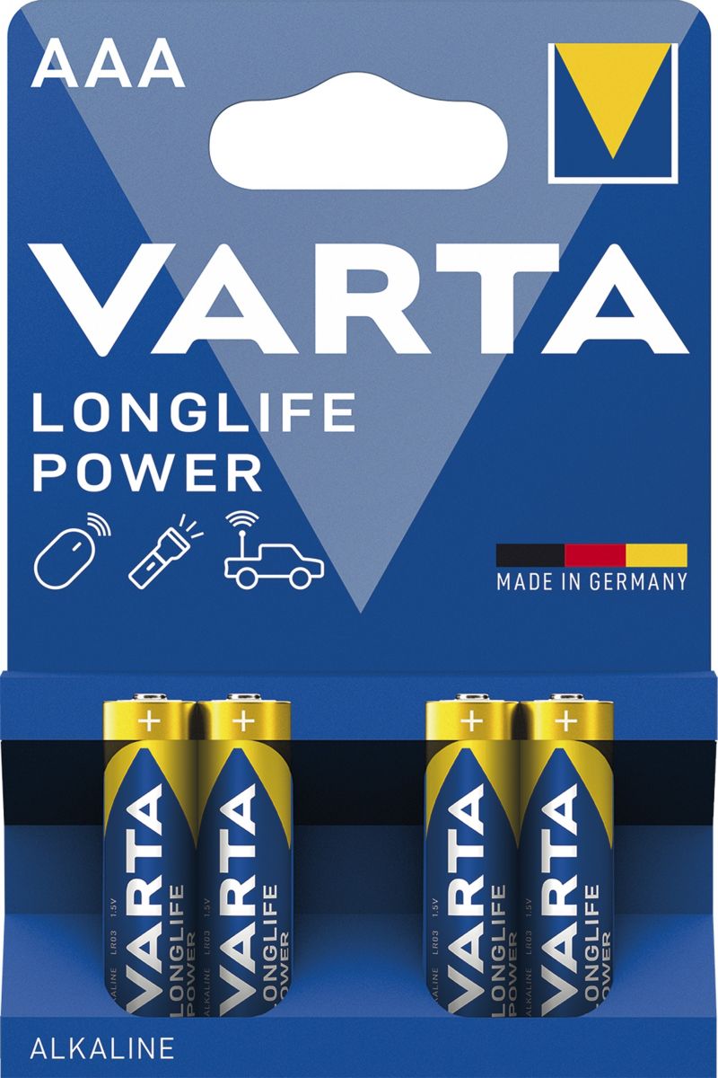 4 St. Micro AAA Batterie Varta