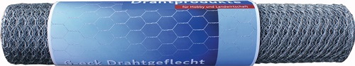 Maschendrahtgeflecht L.10 m,H.0,5m 6-eck