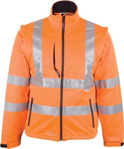 Warnschutz-Softshelljacke Gr.S orange PR