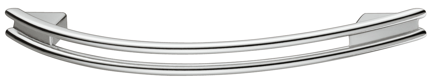 Bogengriff aus Zinkdruckguss | verchromt poliert, BLA = 128 mm