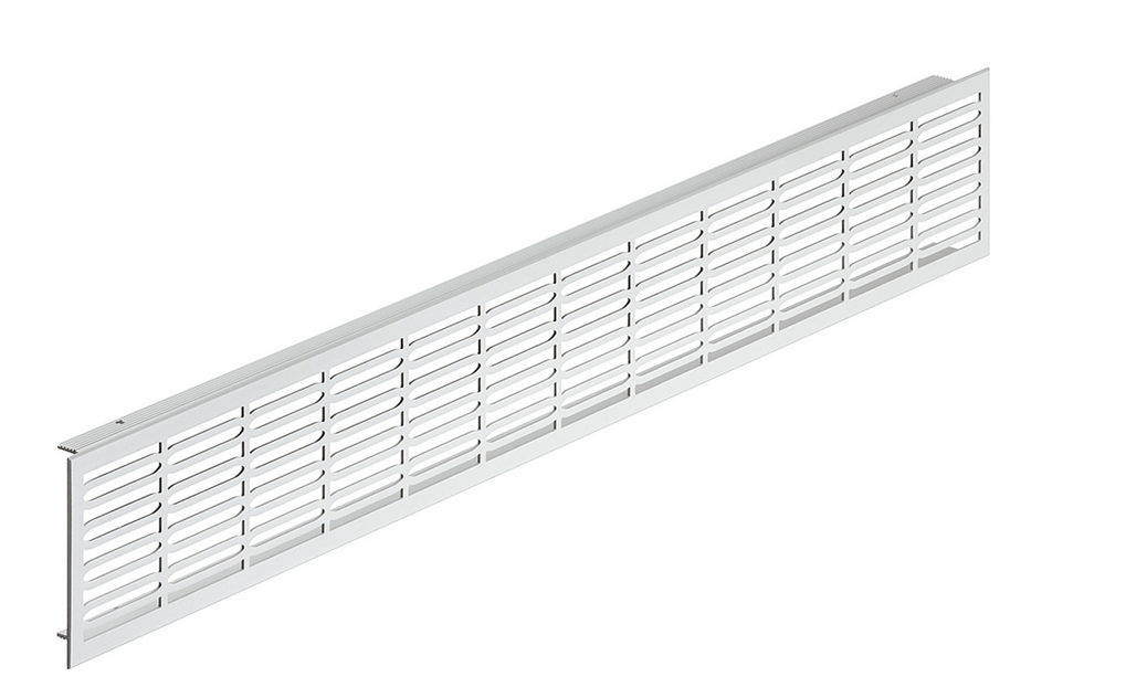 Lüftungsgitter, Aluminium, gerillter Steg 500x70 mm