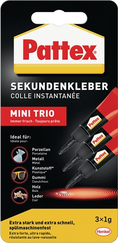 Sekundenkleber Classic MINI-TRIO 3x1g tr