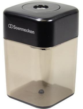 SOENNECKEN Dosenspitzer Soennecken 8mm Kunststoff schwarz/grau transparent