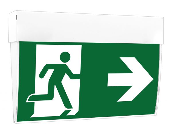 ZA1F3LED-AT LED-Nothinweisl. Caro A Einzelbatterie EW27m IP41