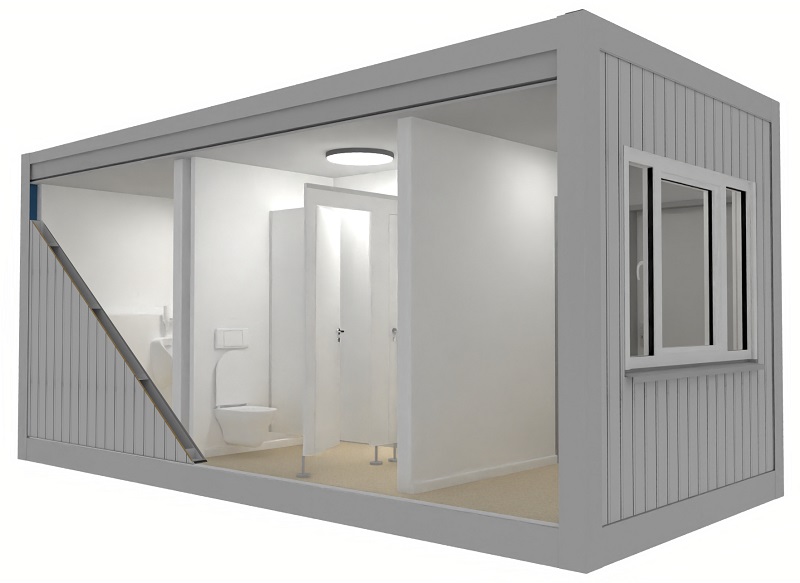 Modulraum Typ 773 als Sanitärmodul für Damen & Herren