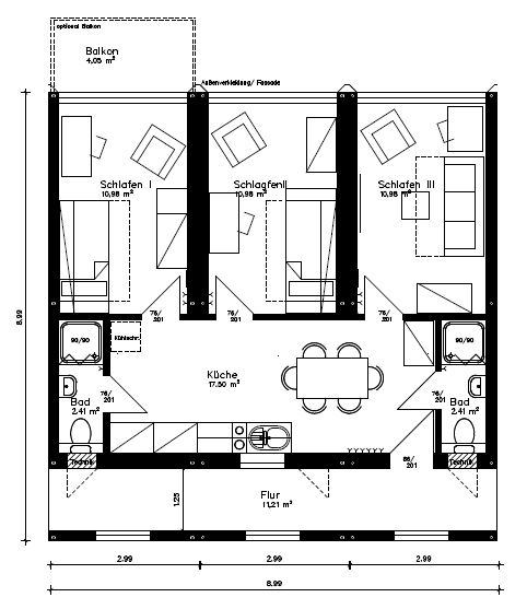 3-Zimmer WG Wohnung | Flatline