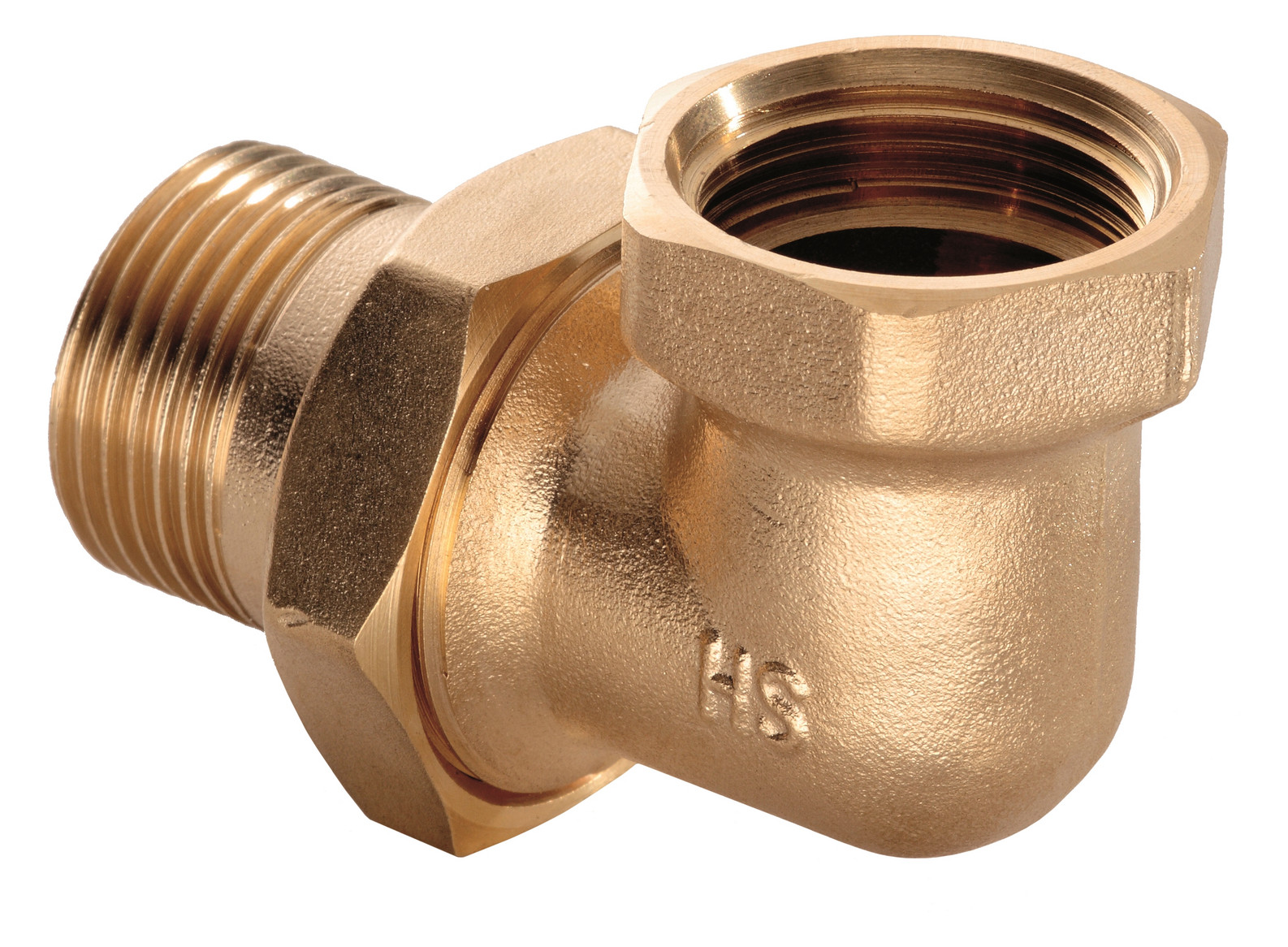 Radiator Verschraubung Messing 3/4" Eck mit Dichtung , Nr. 1500