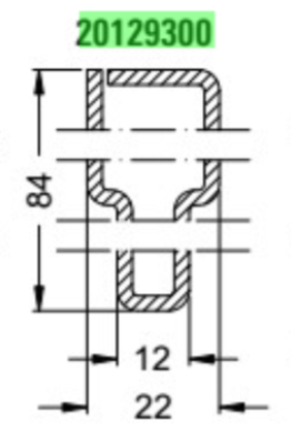 20129300 Verstärkungsprofil 22/84/2,5 I RG125