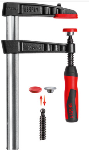 BESSEY 100 mm Ausladung Temperguss-Schraubzwinge TG20-2K / Spannweite:  200 mm