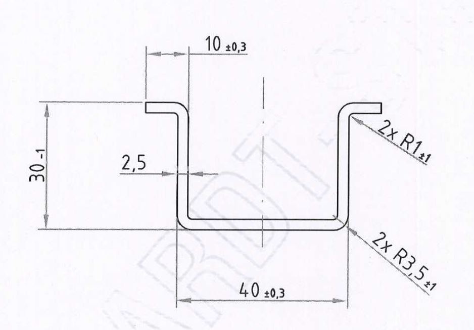 Hutprofil im Zuschnitt