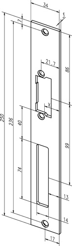 Flachschließbl.94A VA ma ktg.B.34xL.250m