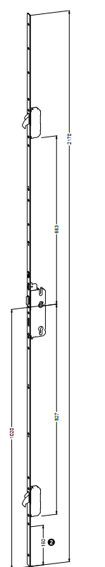 HT-Automatikschloss 2 SR LS 24/45 (VE=1) /RG149