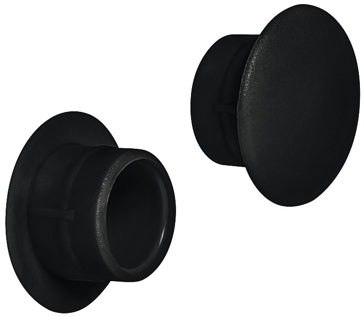 Ø 12mm Abdeckkappe für Blindbohrung | tiefschwarz (VE 500)