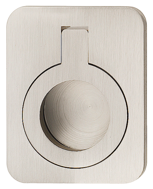 Muschelgriff Bootslook zum Klappen | runder Griff | Vernickelt matt