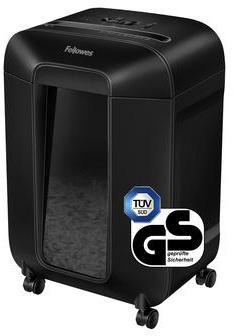 FELLOWES Aktenvernichter Fellowes® Powershred LX 85 P-4 Papier Heftklammern Büroklammern Kreditkarten Partikelschnitt 12 Bl. (70 g/m²) schwarz