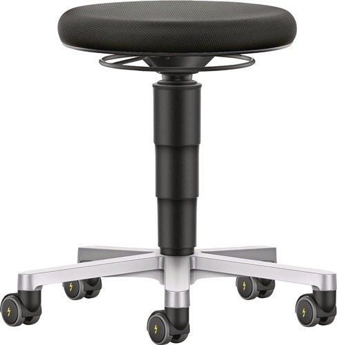 Drehhocker Rl.Stoffpolster schwarz Sitz-