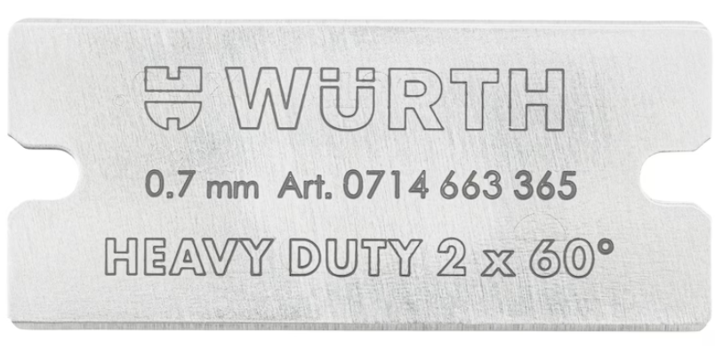 Würth Schaberklinge HEAVY DUTY 2 x 60° (VE=10)