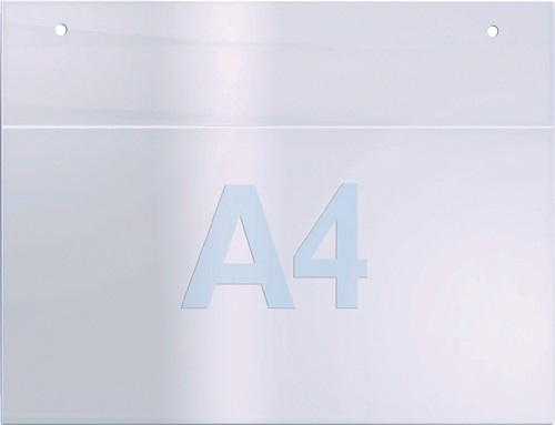 Wandprospekthalter DIN A4 quer Acryl tra