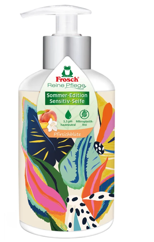 Frosch Reine Pflege Sommer-Edition Sensitiv-Seife Pfirsichblüte 300ml