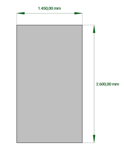 Blechzuschnitt 2600x1450mm/ 5mm