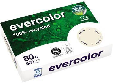 CLAIREFONTAINE Kopierpapier Clairefontaine evercolor DIN A4 80g/m² 100 % Altpapier chamois 500 Bl./Pack.