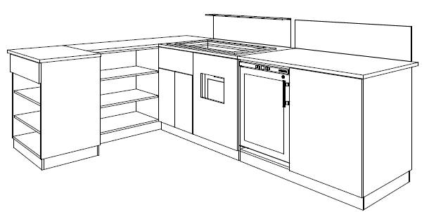 Thekenkombination für den Messeeinsatz