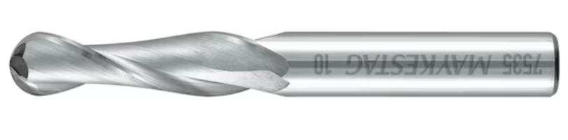 Ø 3 mm VHM-Radiusfräser, lang, Zweischneider