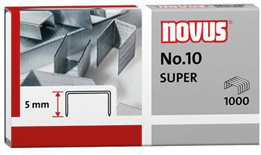 NOVUS Heftklammer NOVUS No. 10 SUPER Heftgeräte Heftzangen Stahl verzinkt 1.000 St./Pack.