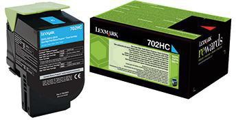 LEXMARK Toner Lexmark Originalzubehör 702HC ca. 3.000 Seiten cyan