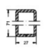 20262900 Stahlpfrofil 27/71/3,0 (6 m ) I RG 125